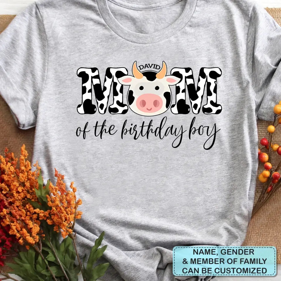 Cow Family Birthday - Personalized Custom T-shirt - Birthday Gift For Kid, Family, Family Members
