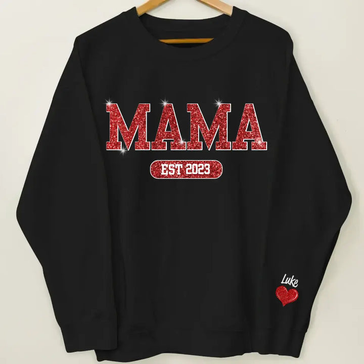 Glitter Nana - Personalized Custom Sweatshirt - Gift For Grandma, Mom, Family Members