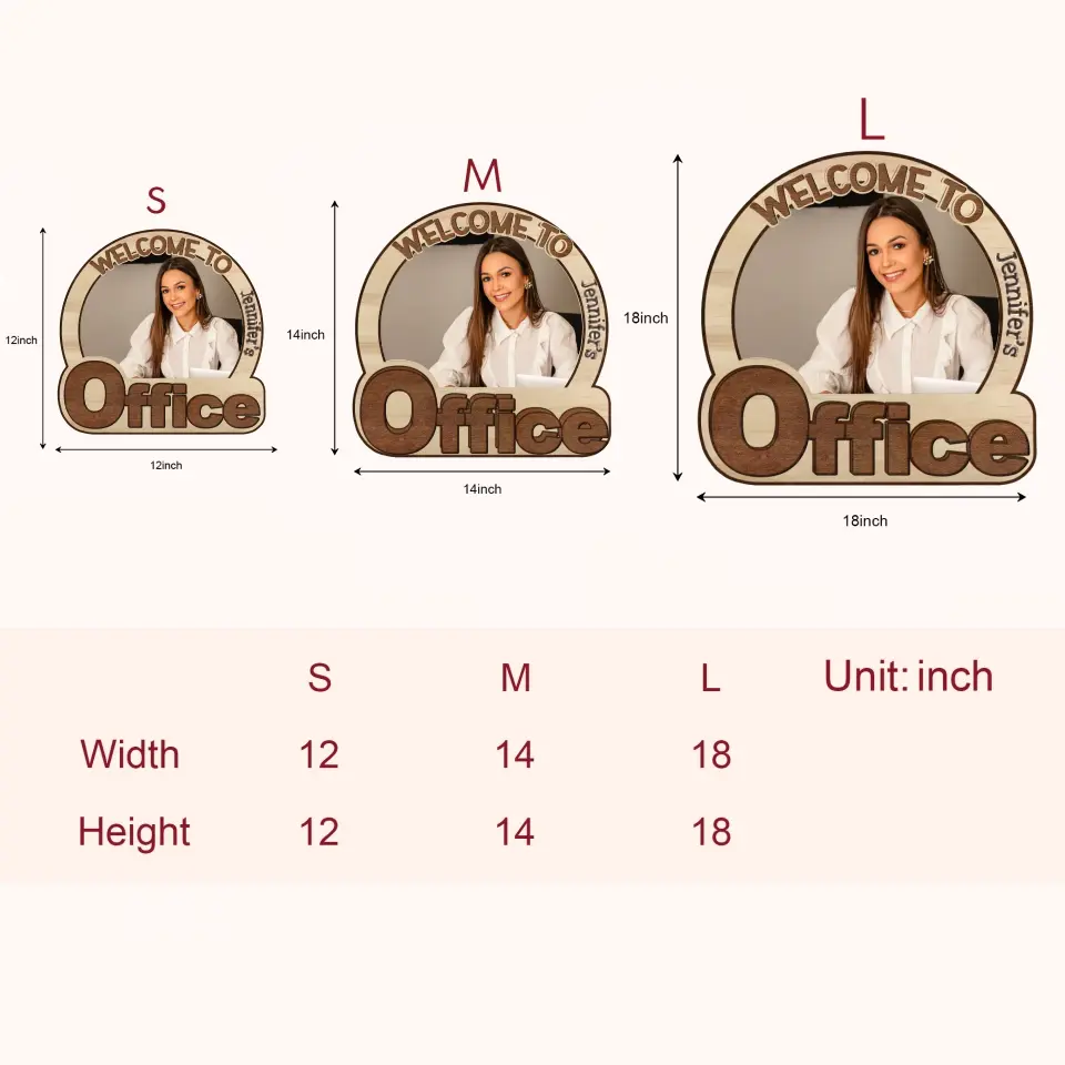 Welcome To My Office Photo - Personalized Custom 2-Layer Door Sign - Gift For Office Staff