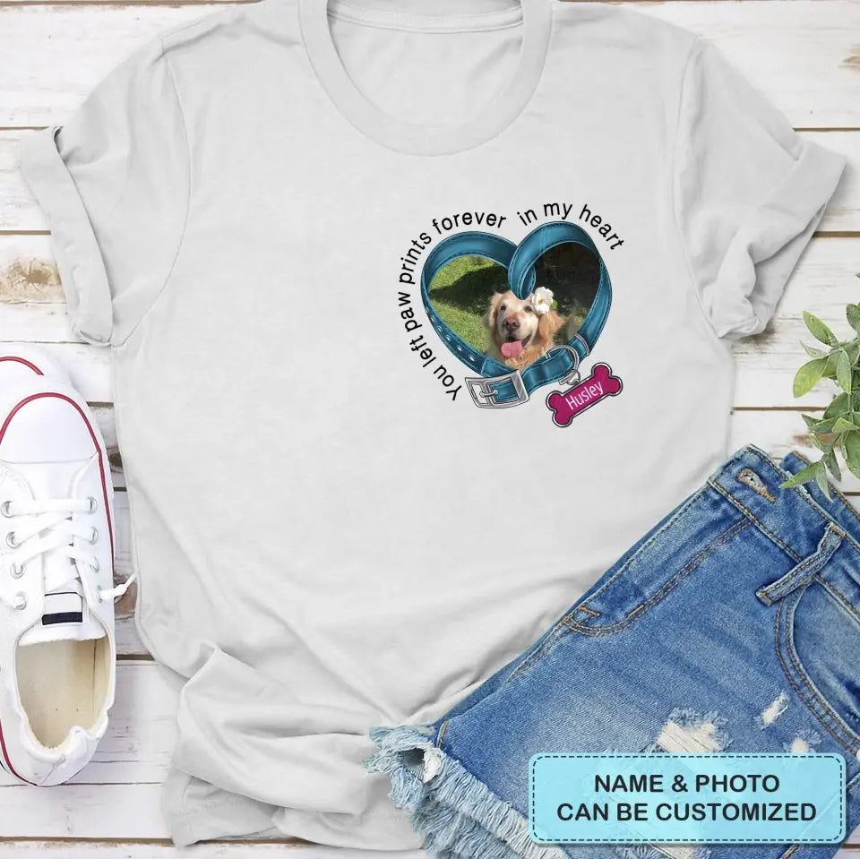 Forever In My Heart - Personalized Custom T-shirt - Gift For Dog Lover, Dog Owner, Dog Mom, Dog Dad