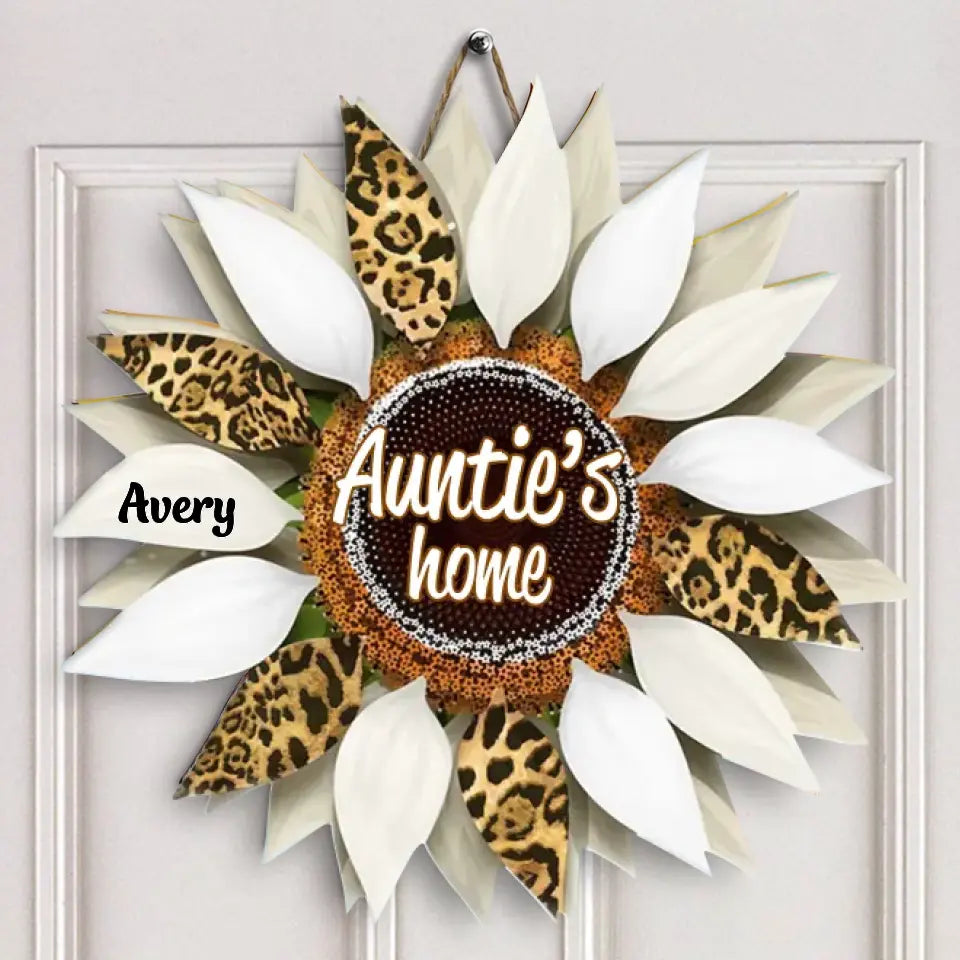 Sunflowers - Personalized Custom Door Sign - Gift For Grandma, Family Members