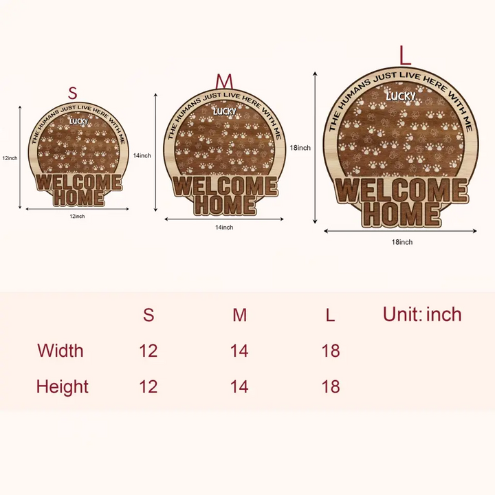 Welcome To Our Home - Personalized Custom Door Sign - For Cat Lover, Cat Dad, Cat Mom, Cat Owner