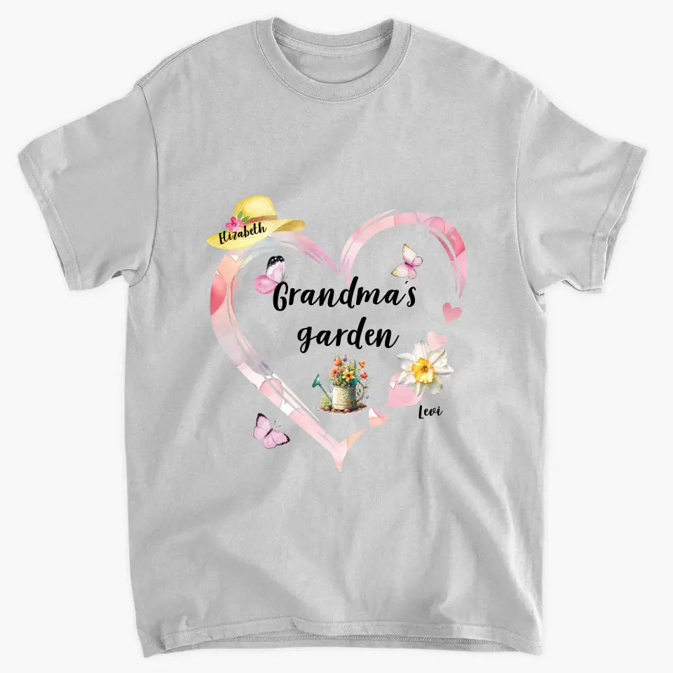 Grandma's Garden - Personalized Custom T-shirt - Mother's Day Gift For Grandma, Family Members
