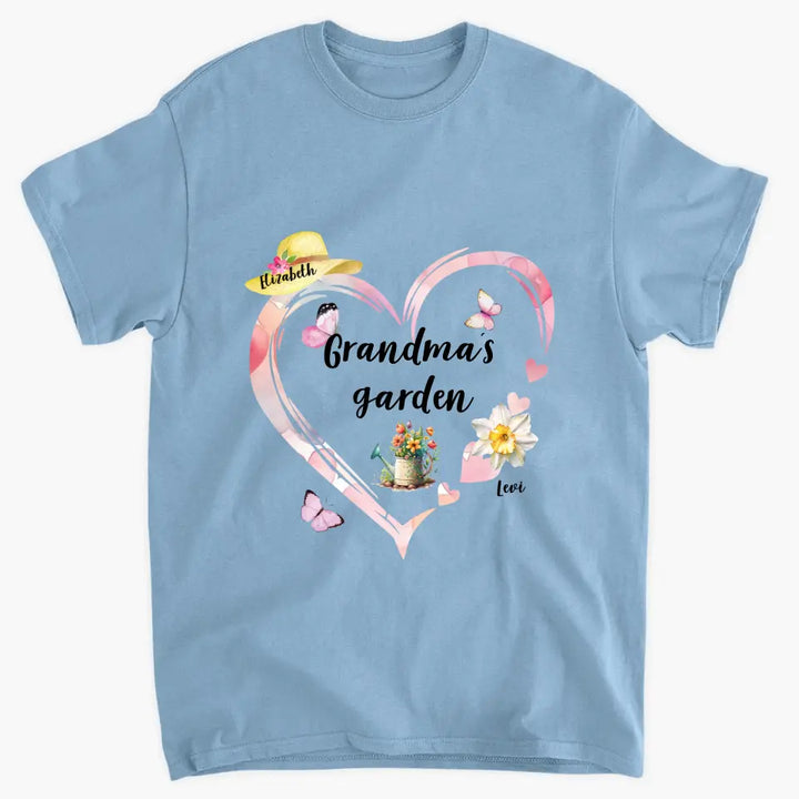 Grandma's Garden - Personalized Custom T-shirt - Mother's Day Gift For Grandma, Family Members