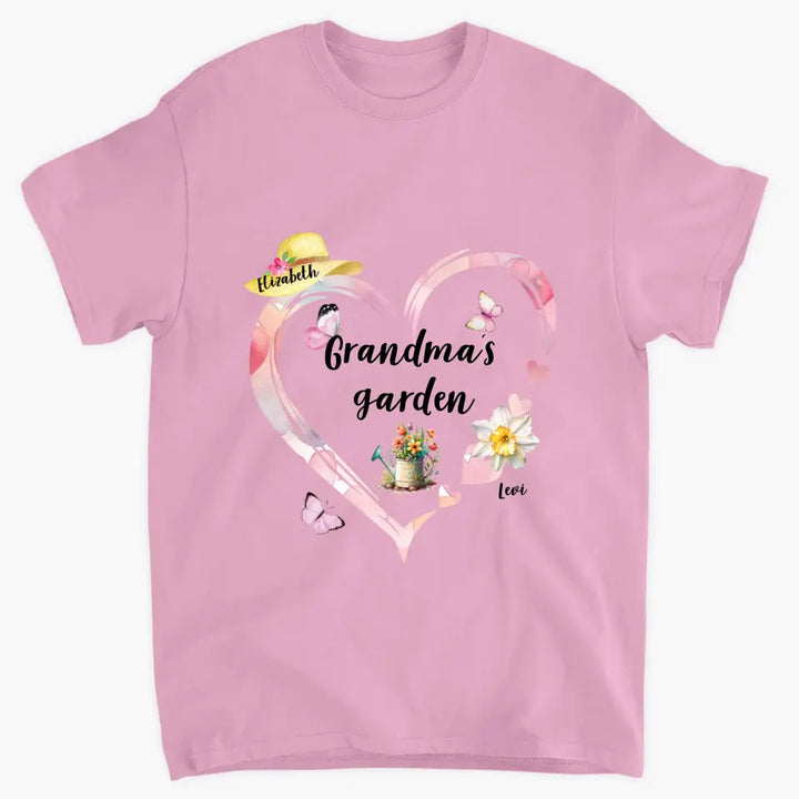 Grandma's Garden - Personalized Custom T-shirt - Mother's Day Gift For Grandma, Family Members
