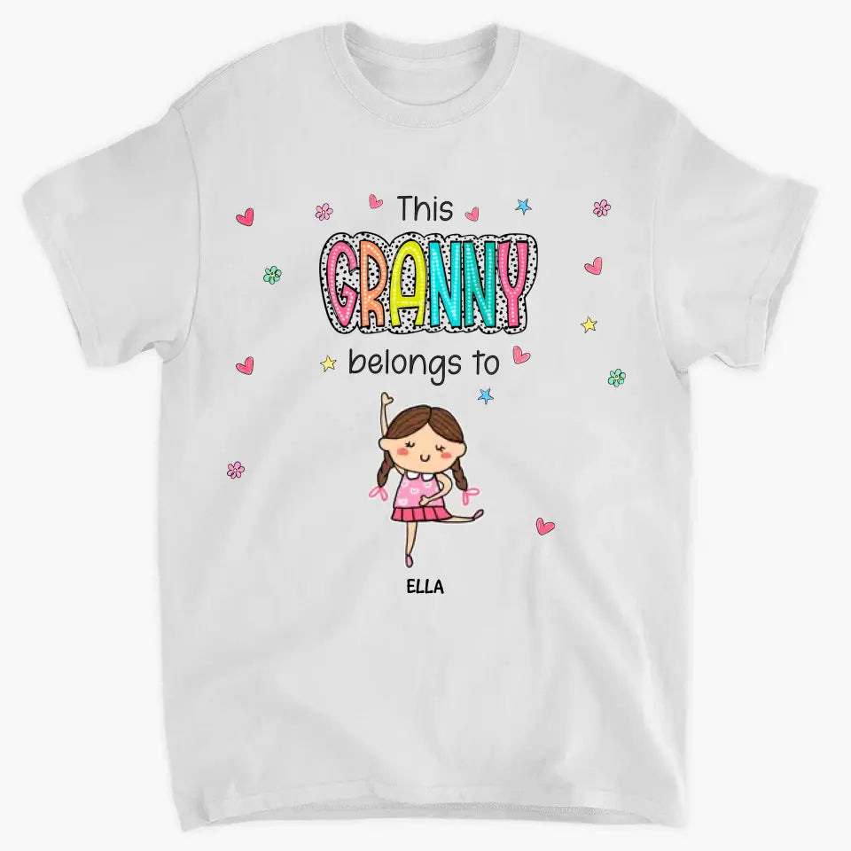 This Granny Belongs To - Personalized Custom T-shirt - Mother's Day Gift For Grandma, Family Members