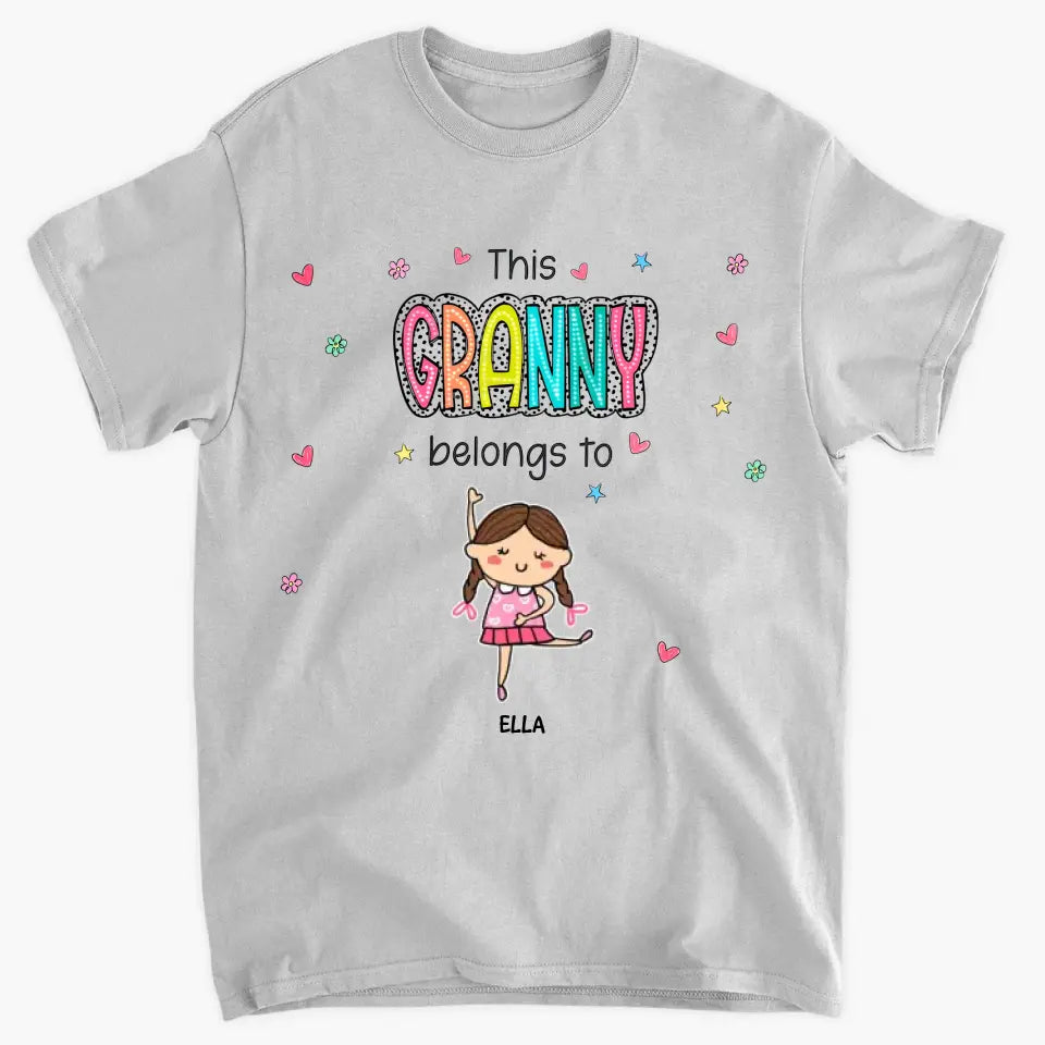 This Granny Belongs To - Personalized Custom T-shirt - Mother's Day Gift For Grandma, Family Members