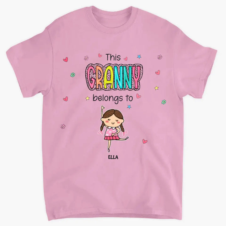 This Granny Belongs To - Personalized Custom T-shirt - Mother's Day Gift For Grandma, Family Members