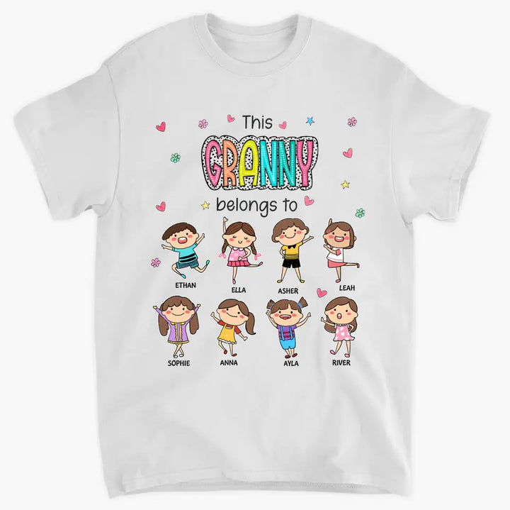 This Granny Belongs To - Personalized Custom T-shirt - Mother's Day Gift For Grandma, Family Members