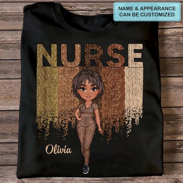Brown Sugar Nurse - Personalized Custom T-shirt - Nurse's Day, Appreciation Gift For Nurse