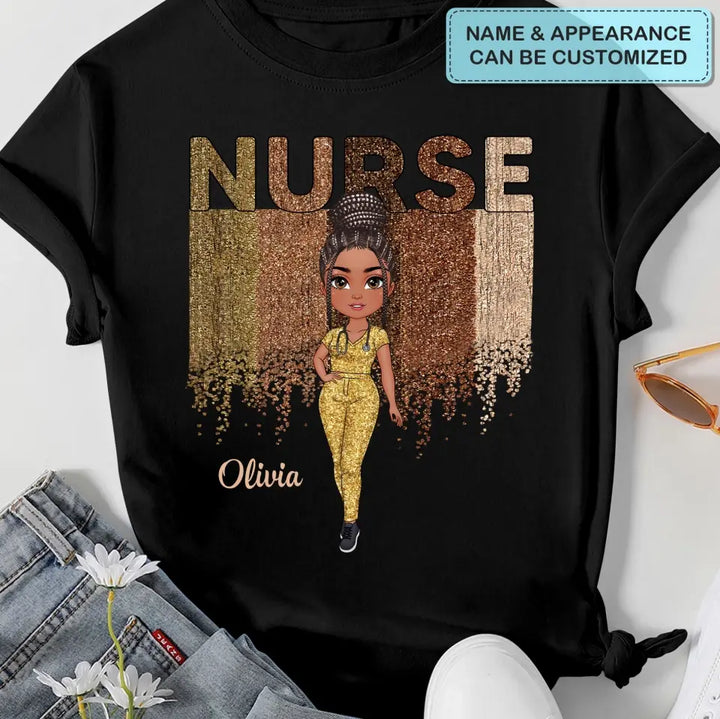 Brown Sugar Nurse - Personalized Custom T-shirt - Nurse's Day, Appreciation Gift For Nurse