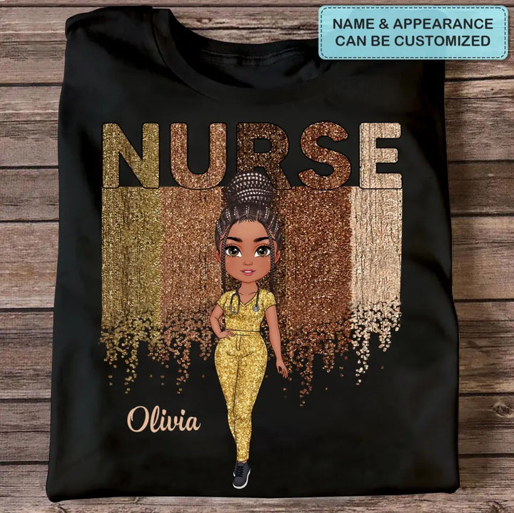 Brown Sugar Nurse - Personalized Custom T-shirt - Nurse's Day, Appreciation Gift For Nurse