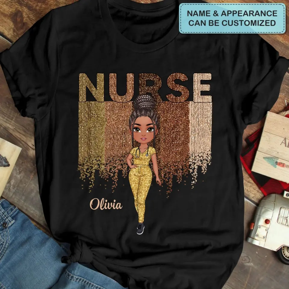 Brown Sugar Nurse - Personalized Custom T-shirt - Nurse's Day, Appreciation Gift For Nurse