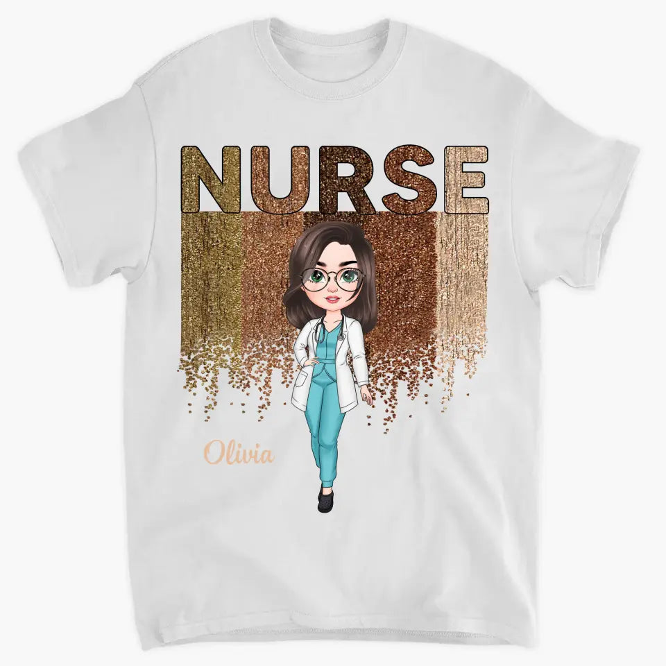 Brown Sugar Nurse - Personalized Custom T-shirt - Nurse's Day, Appreciation Gift For Nurse