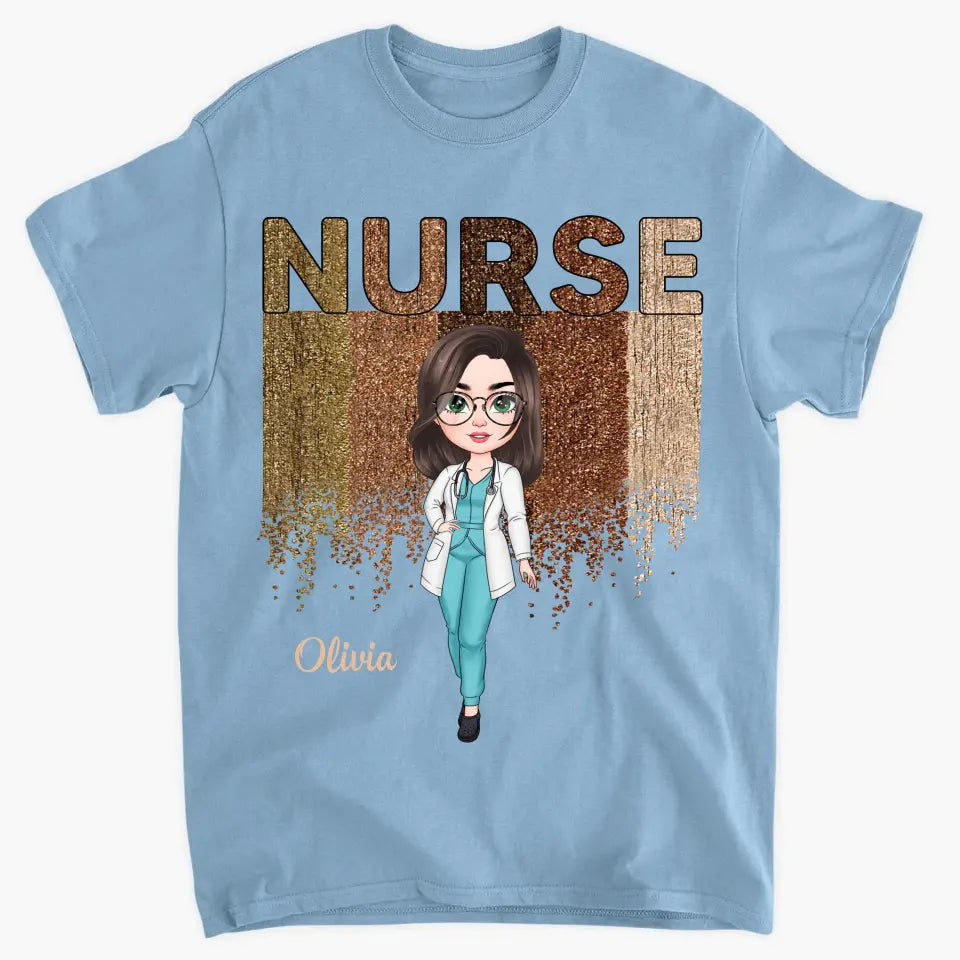 Brown Sugar Nurse - Personalized Custom T-shirt - Nurse's Day, Appreciation Gift For Nurse