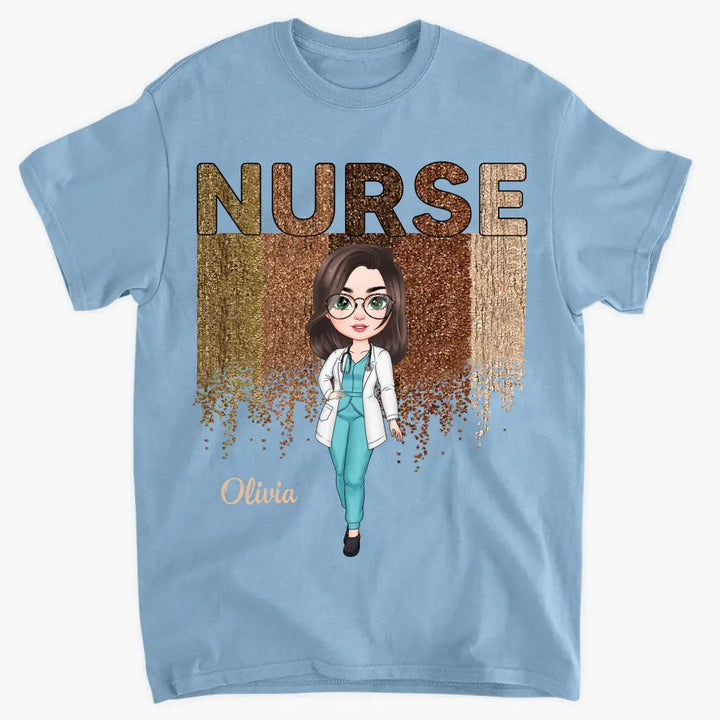 Brown Sugar Nurse - Personalized Custom T-shirt - Nurse's Day, Appreciation Gift For Nurse