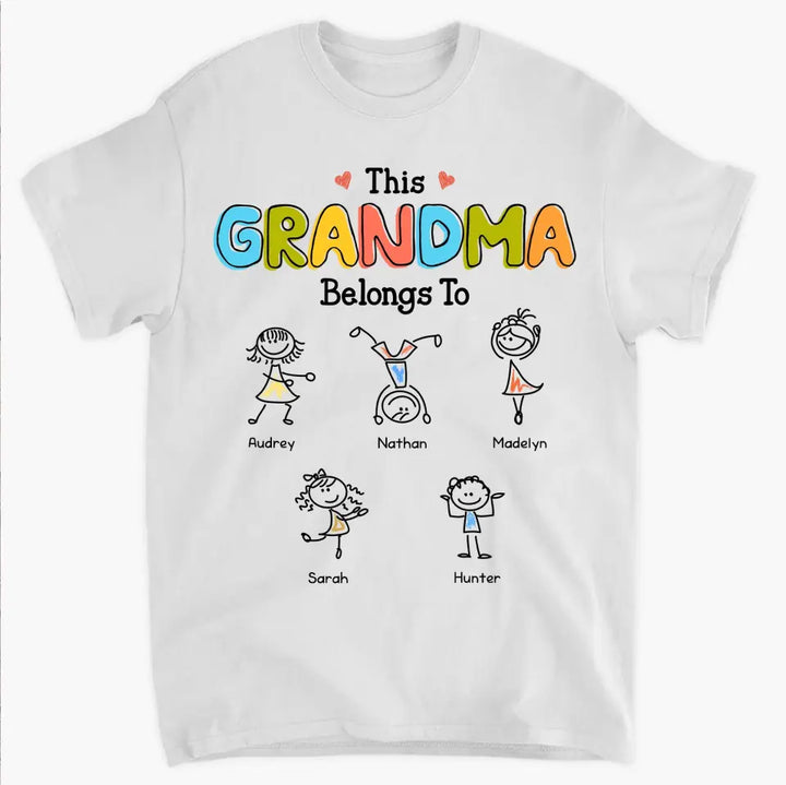 This Grandma Belongs To - Personalized Custom T-shirt - Mother's Day Gift For Mom