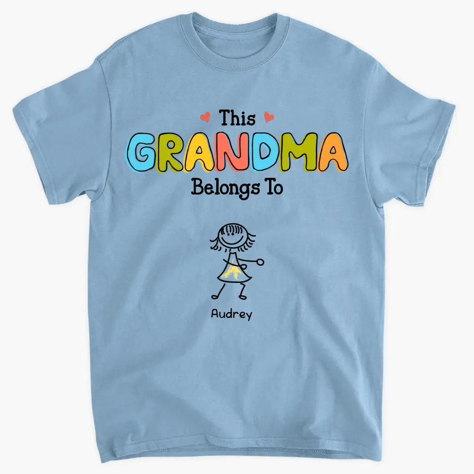 This Grandma Belongs To - Personalized Custom T-shirt - Mother's Day Gift For Mom