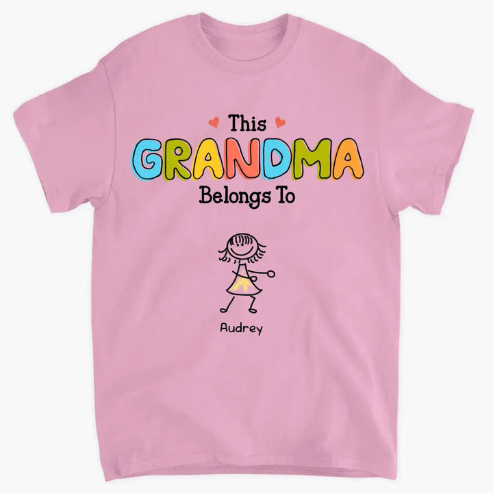This Grandma Belongs To - Personalized Custom T-shirt - Mother's Day Gift For Mom