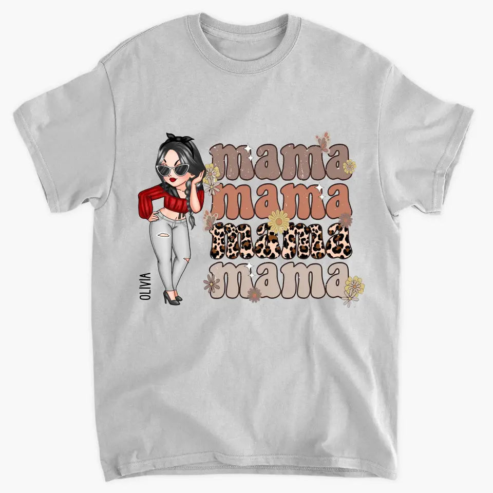 Mama Leopard - Personalized Custom T-shirt - Mother's Day Gift For Mom