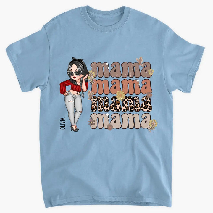 Mama Leopard - Personalized Custom T-shirt - Mother's Day Gift For Mom