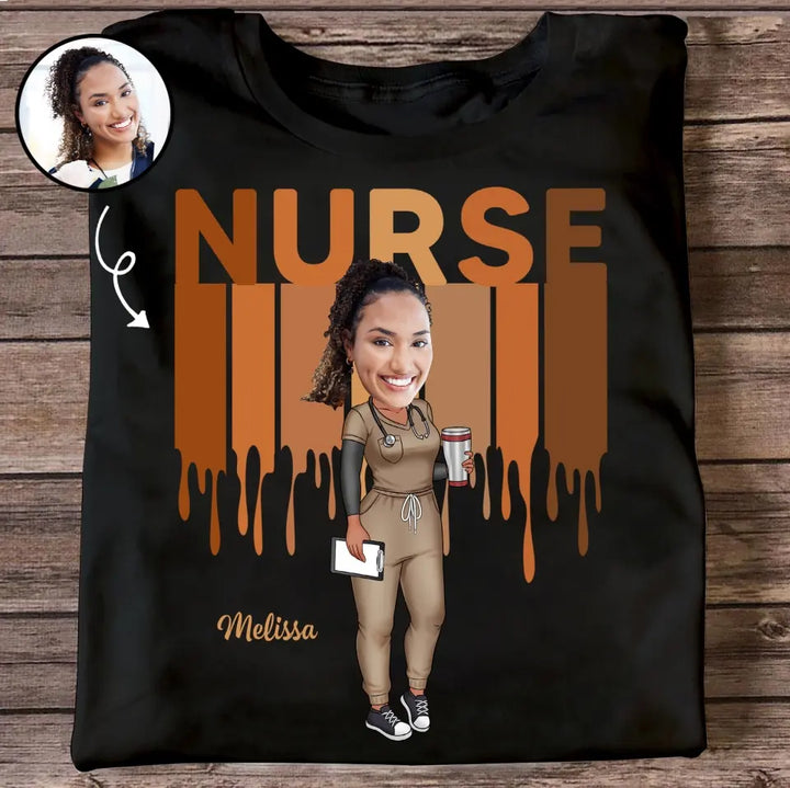 Love Nurse Life Custom Photo - Personalized Custom T-shirt - Gift For Nurses