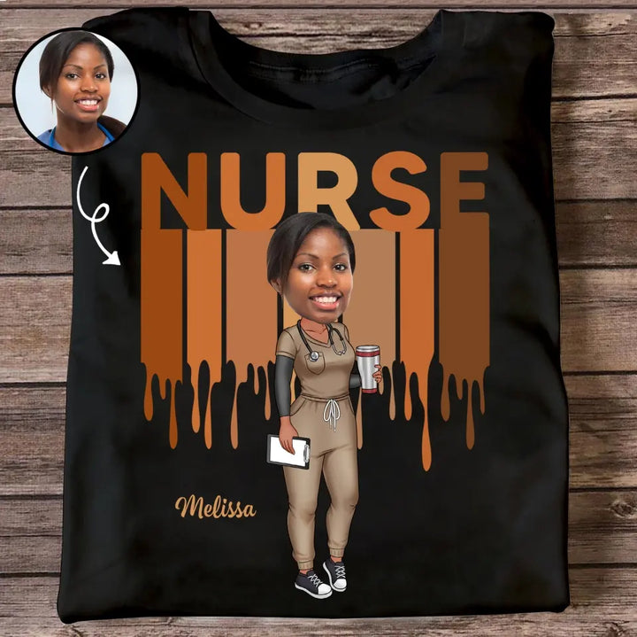 Love Nurse Life Custom Photo - Personalized Custom T-shirt - Gift For Nurses