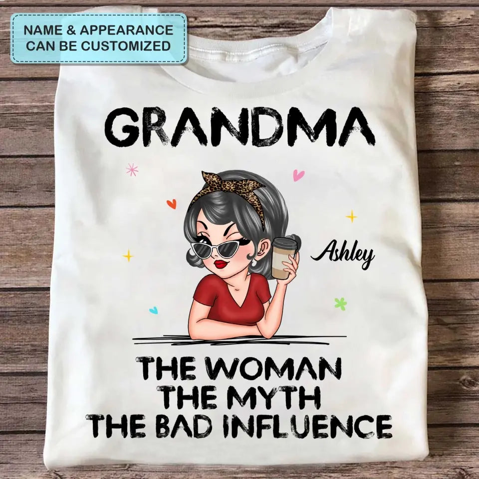 The Woman The Myth - Personalized Custom T-shirt - Mother's Day Gift For Grandma, Family Members
