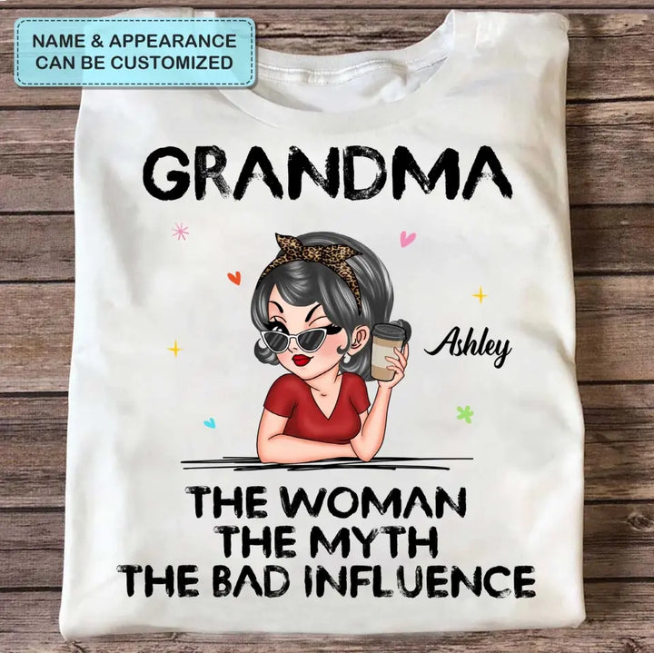 The Woman The Myth - Personalized Custom T-shirt - Mother's Day Gift For Grandma, Family Members