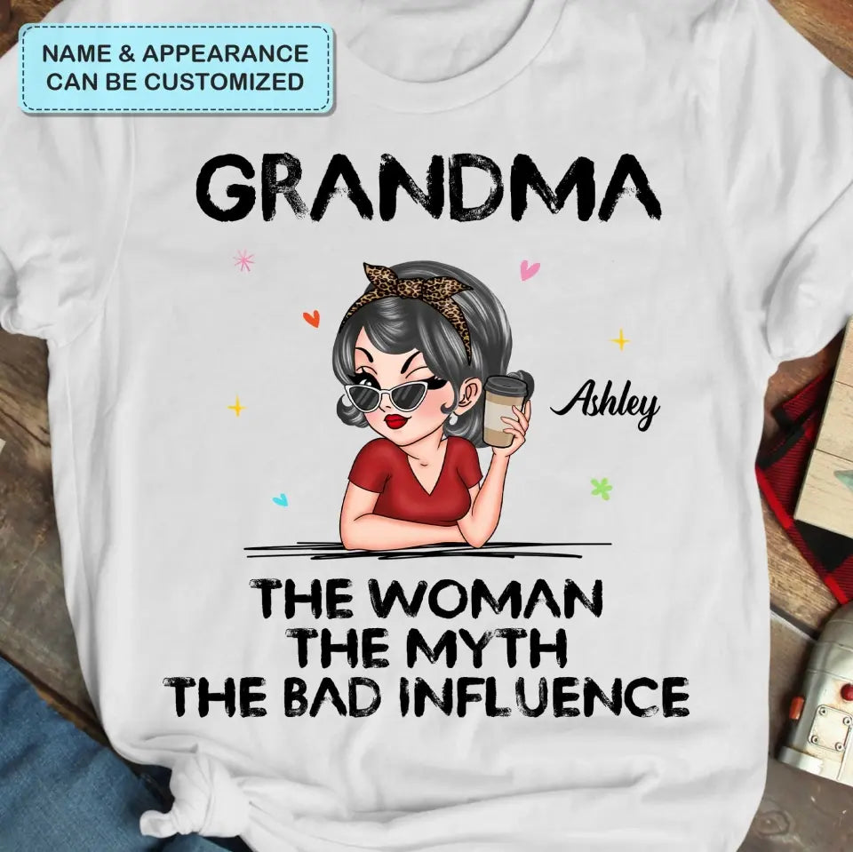 The Woman The Myth - Personalized Custom T-shirt - Mother's Day Gift For Grandma, Family Members