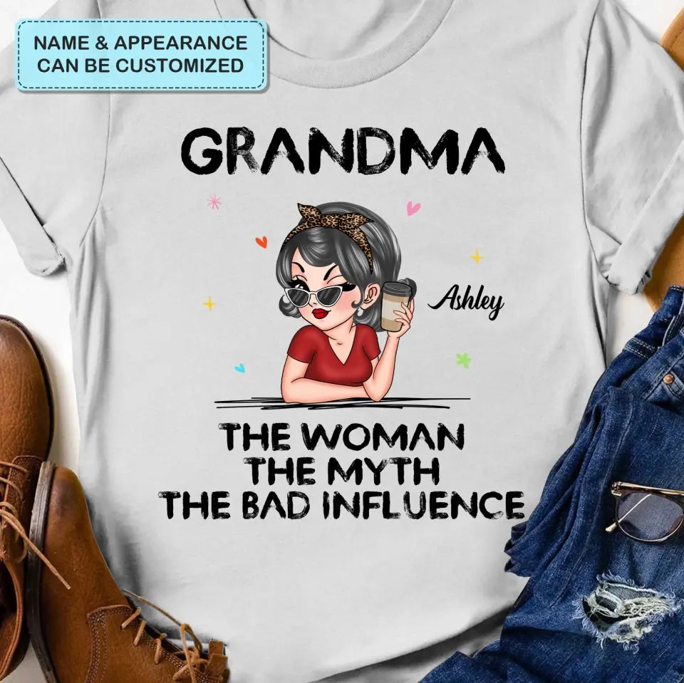 The Woman The Myth - Personalized Custom T-shirt - Mother's Day Gift For Grandma, Family Members