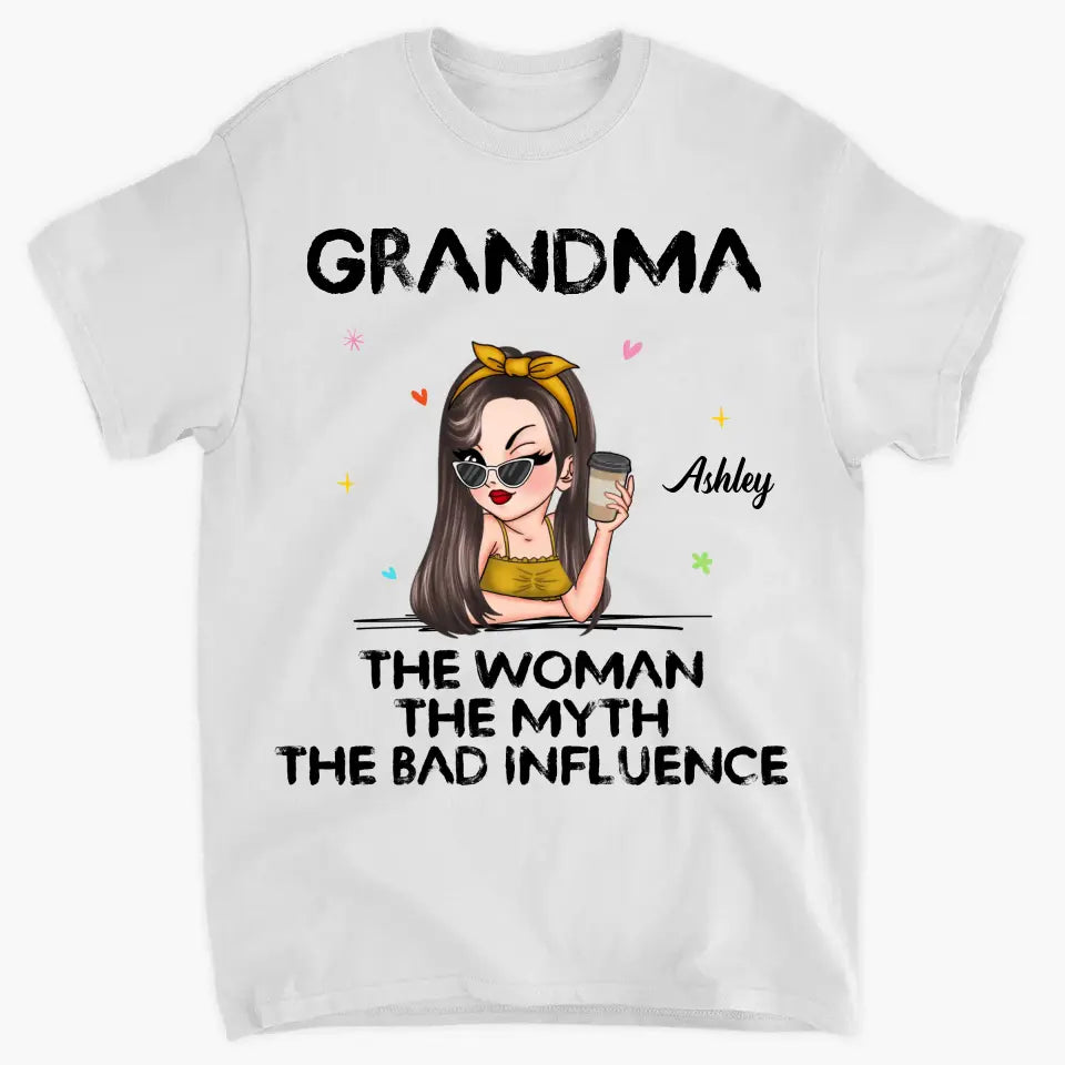 The Woman The Myth - Personalized Custom T-shirt - Mother's Day Gift For Grandma, Family Members