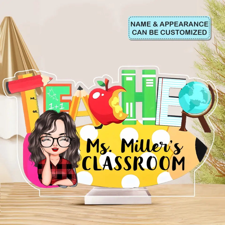 Welcome To My Class - Personalized Custom Acrylic Plaque Clear Stand - Teacher's Day, Appreciation Gift For Teacher