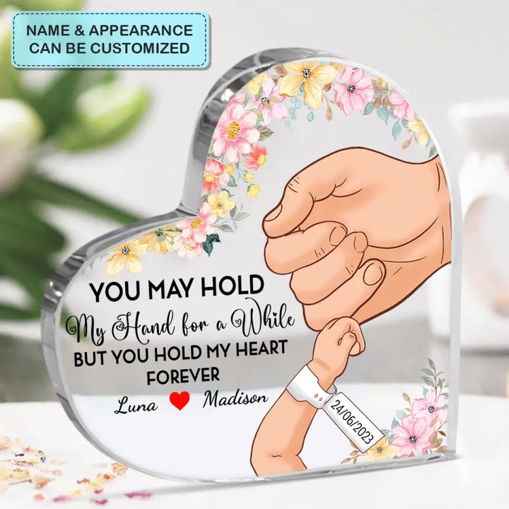 Our First Mother's Day - Personalized Custom Heart-shaped Acrylic Plaque - Mother's Day Gift For Mom, Family Members
