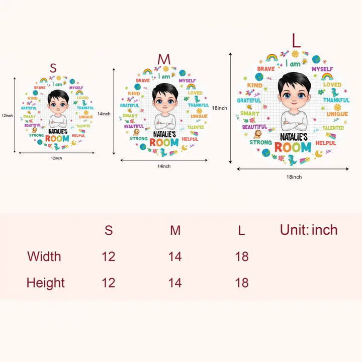 I Am A Kid - Personalized Custom Door Sign - Gift For Kids, Family Members