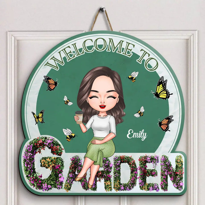 Welcome To My Garden - Personalized Custom Door Sign - Teacher's Day, Appreciation Gift For Teacher