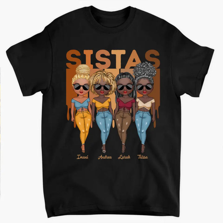 Sistas Forever - Personalized Custom T-shirt - Gift For Friends, Besties