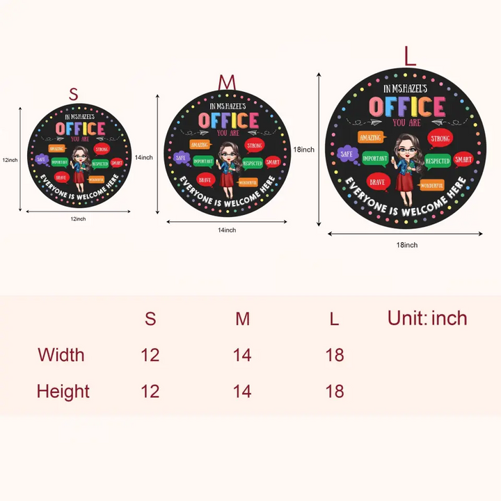 In My Office - Personalized Custom Door Sign - Gift For Teacher