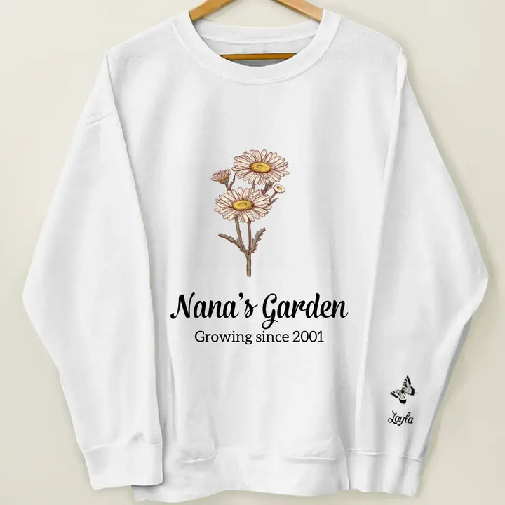 Grandma's Garden - Personalized Custom Sweatshirt - Mother's Day Gift For Grandma, Family Members