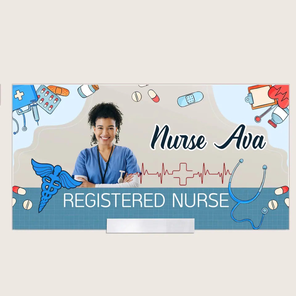 Welcome To My Office Custom Photo - Personalized Custom Acrylic Plaque Clear Stand - Nurse's Day, Appreciation Gift For Nurse