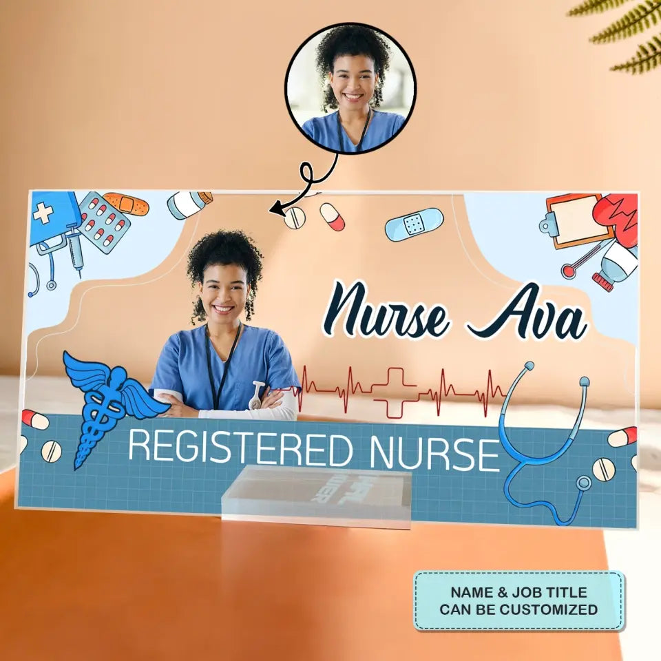 Welcome To My Office Custom Photo - Personalized Custom Acrylic Plaque Clear Stand - Nurse's Day, Appreciation Gift For Nurse