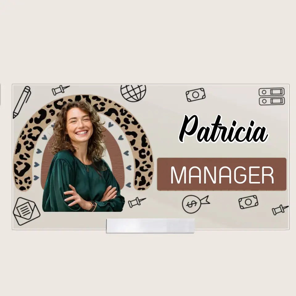 Welcome To My Office Custom Photo - Personalized Custom Acrylic Plaque Clear Stand - Gift For Office Staff, Colleagues