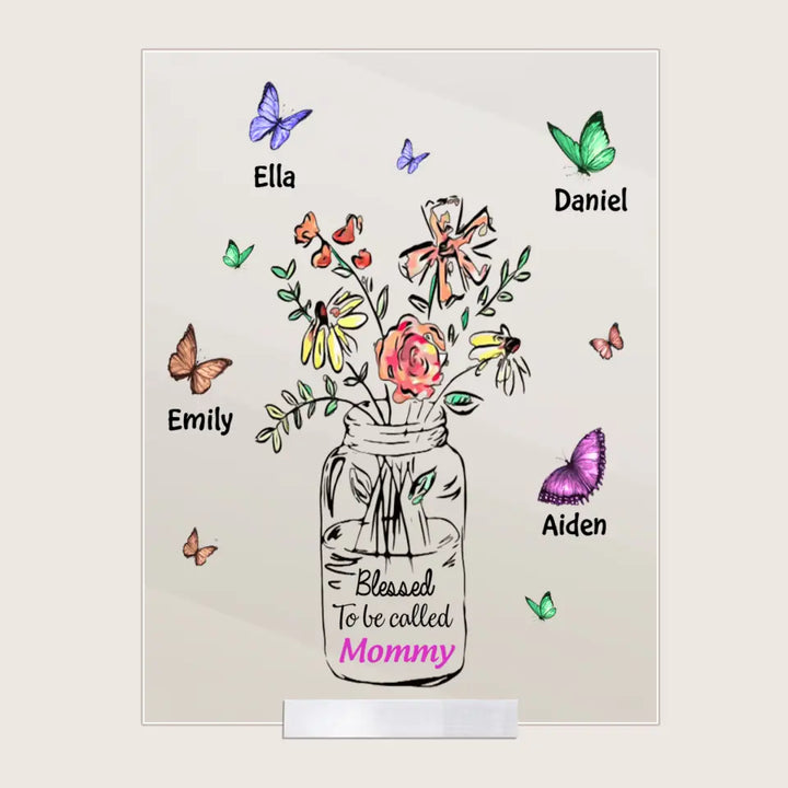 Blessed Grandma To Be Called - Personalized Custom Acrylic Plaque Clear Stand - Mother's Day Gift For Mom, Grandma, Family Members