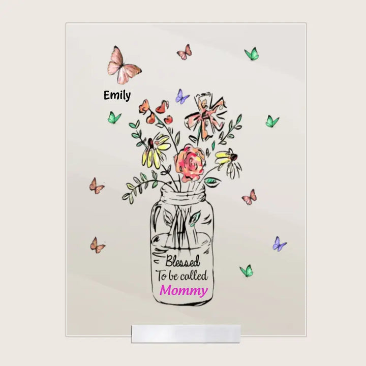 Blessed Grandma To Be Called - Personalized Custom Acrylic Plaque Clear Stand - Mother's Day Gift For Mom, Grandma, Family Members