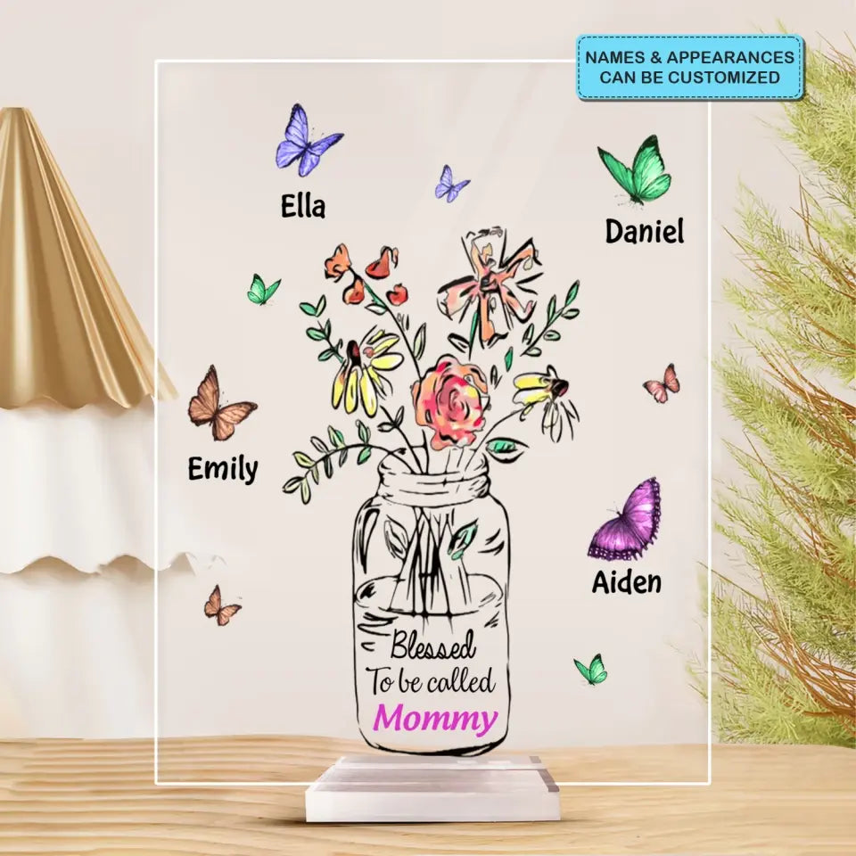 Blessed Grandma To Be Called - Personalized Custom Acrylic Plaque Clear Stand - Mother's Day Gift For Mom, Grandma, Family Members