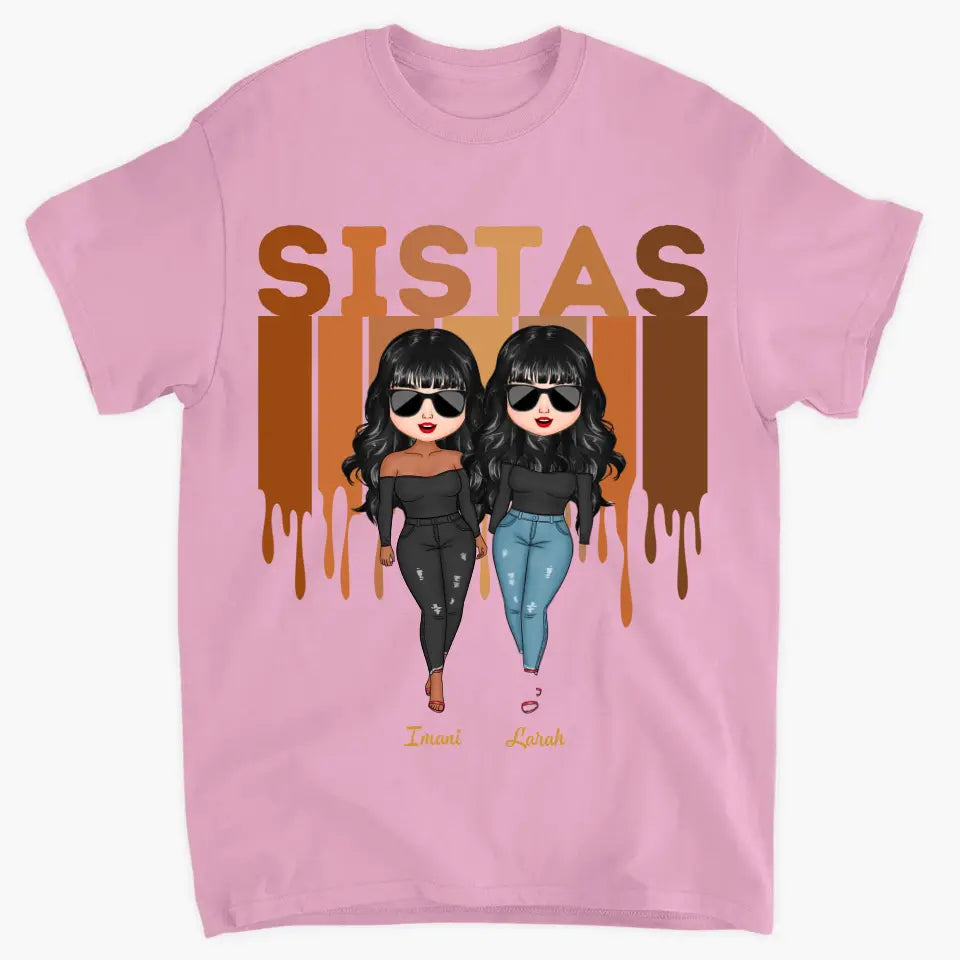 Sistas Forever - Personalized Custom T-shirt - Gift For Friends, Besties