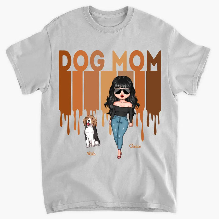 Dog Mom - Personalized Custom T-shirt - Gift For Dog Lover, Dog Owner, Dog Mom