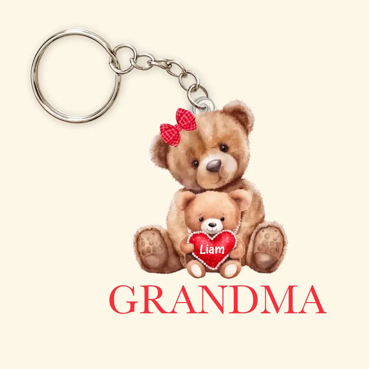 Nana Bear - Personalized Custom One-Side Acrylic Keychain - Mother's Day Gift For Grandma