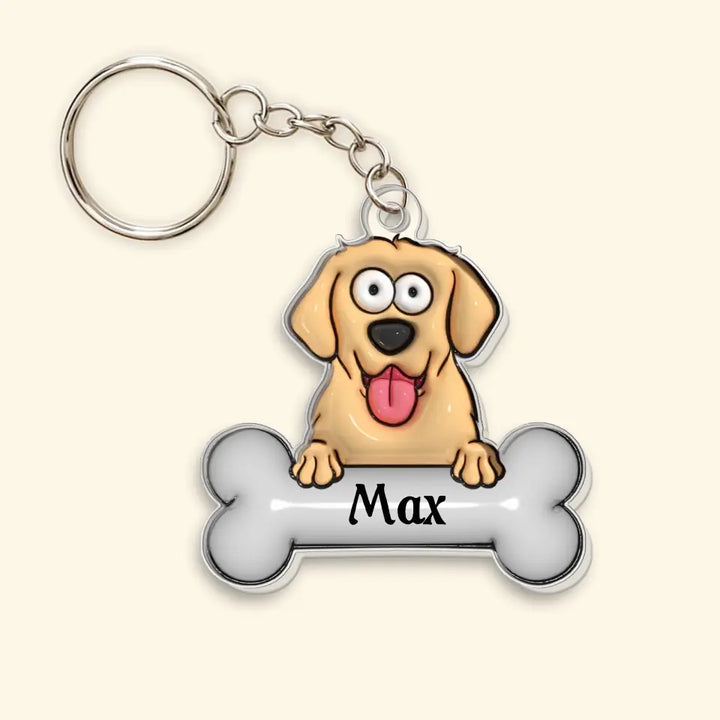 My Dog Keychain - Personalized Custom 1-Sided Acrylic Keychain - Gift For Dog Owner, Dog Lover CLA0HD022