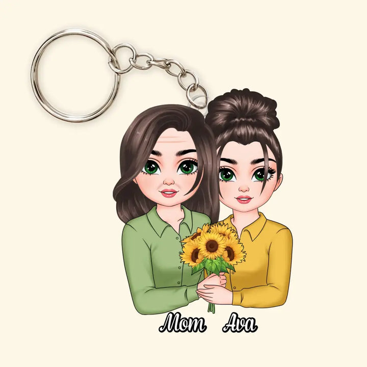 The Love Between A Mother And Her Kid - Personalized Custom Acrylic Keychain - Mother's Day Gift For Mom, Family Members CLA0HD025